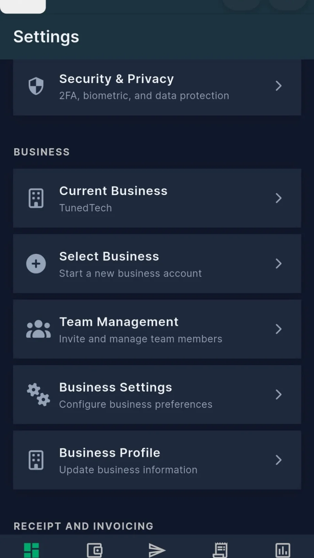 TunedBooks sales dashboard
